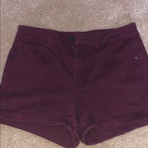 burgundy high wasted midi